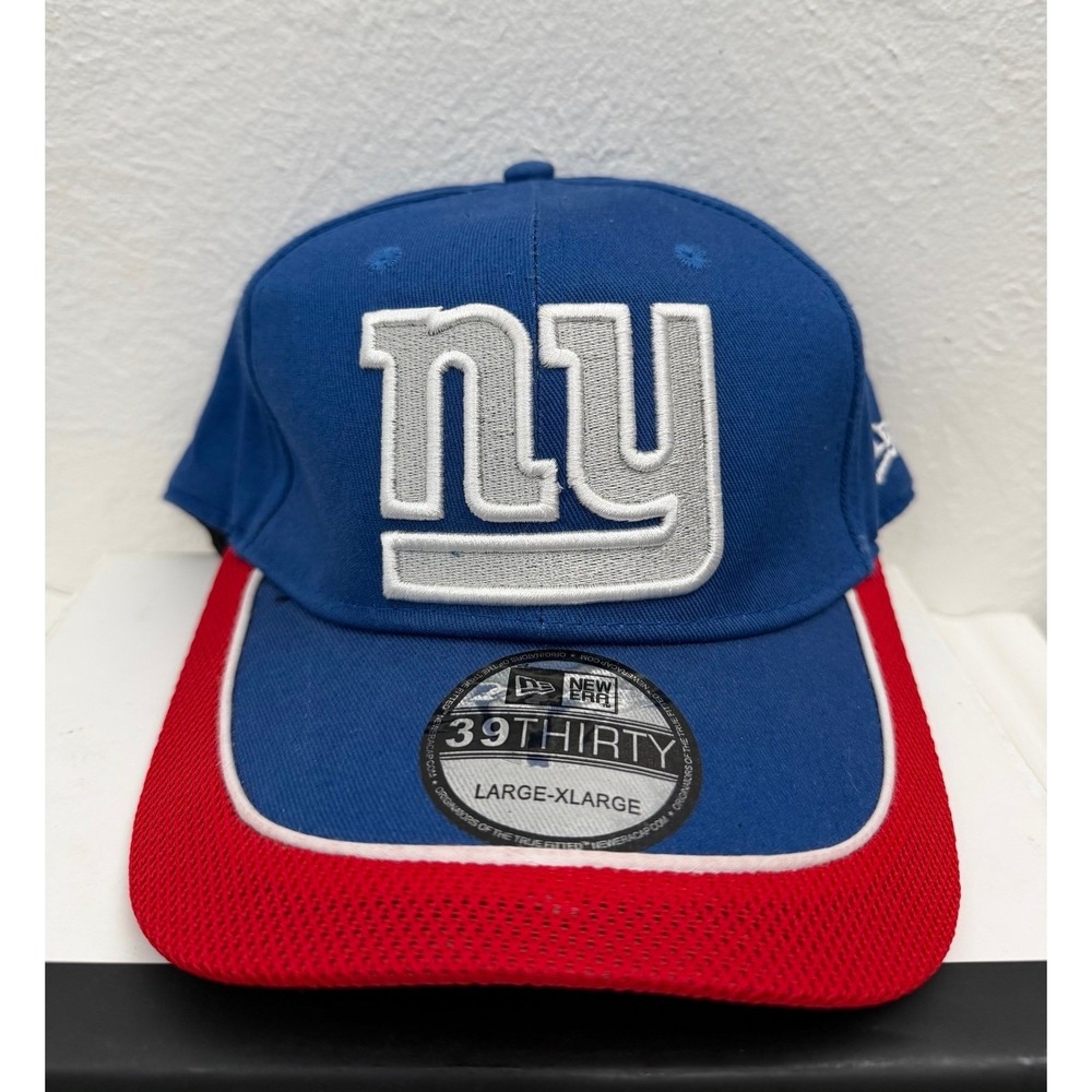 New Era NY Giants 39THIRTY Stretch Fit Hat Blue Red L/XL New - Picture 2 of 8